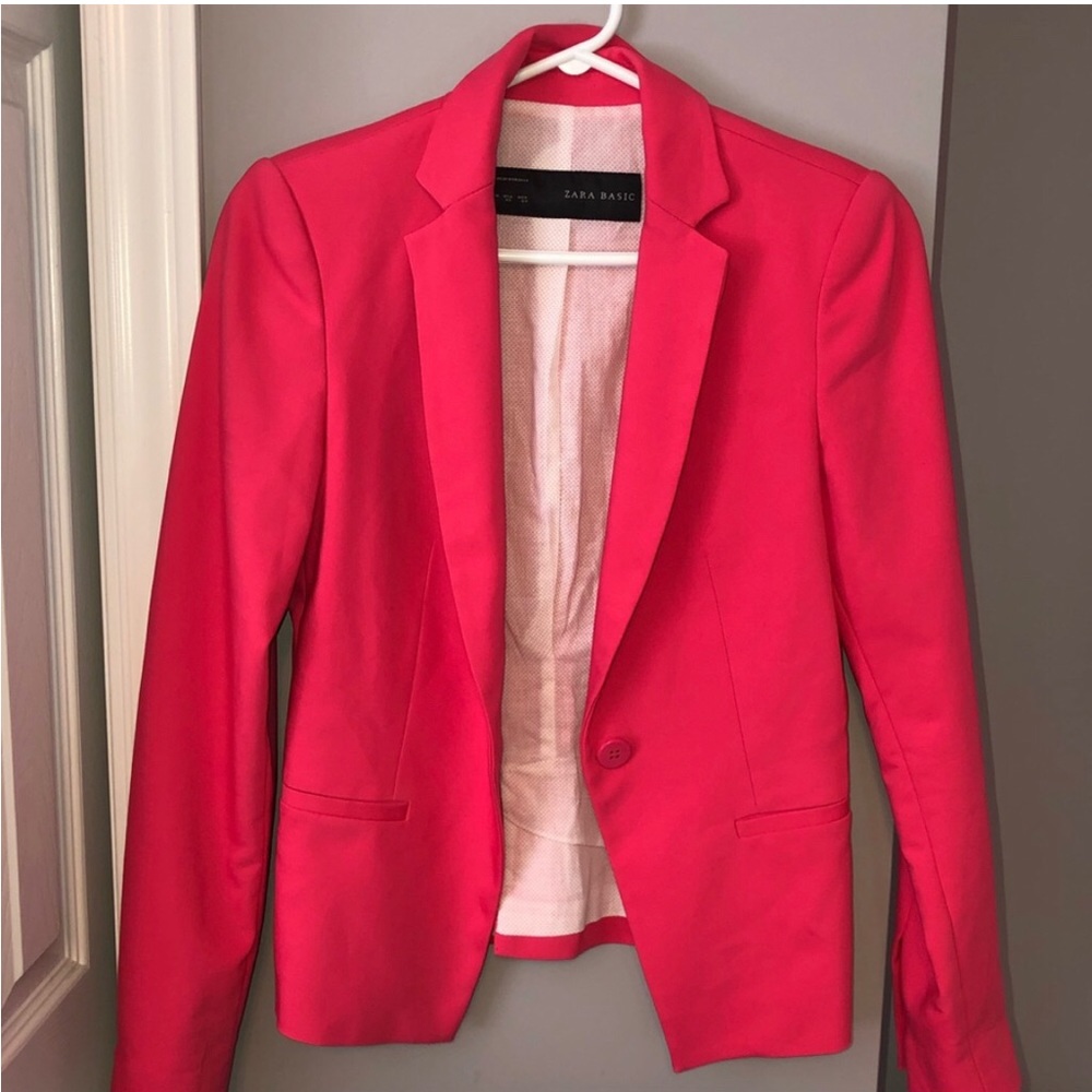 Zara Hot Pink Blazer - Picture 2 of 4